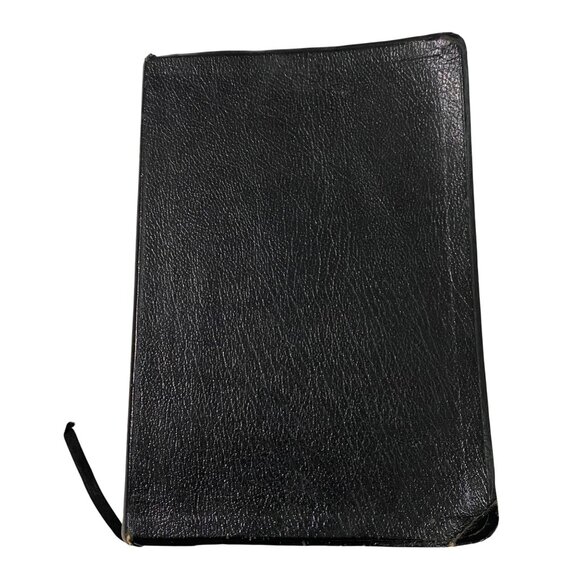 Zondervan Christian Growth Study Bible NIV Leather Black 1985 Maps Concordance - Picture 1 of 15